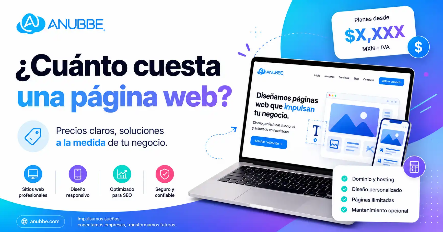 ¿Cuánto cuesta una página web en México? Precios 2026
