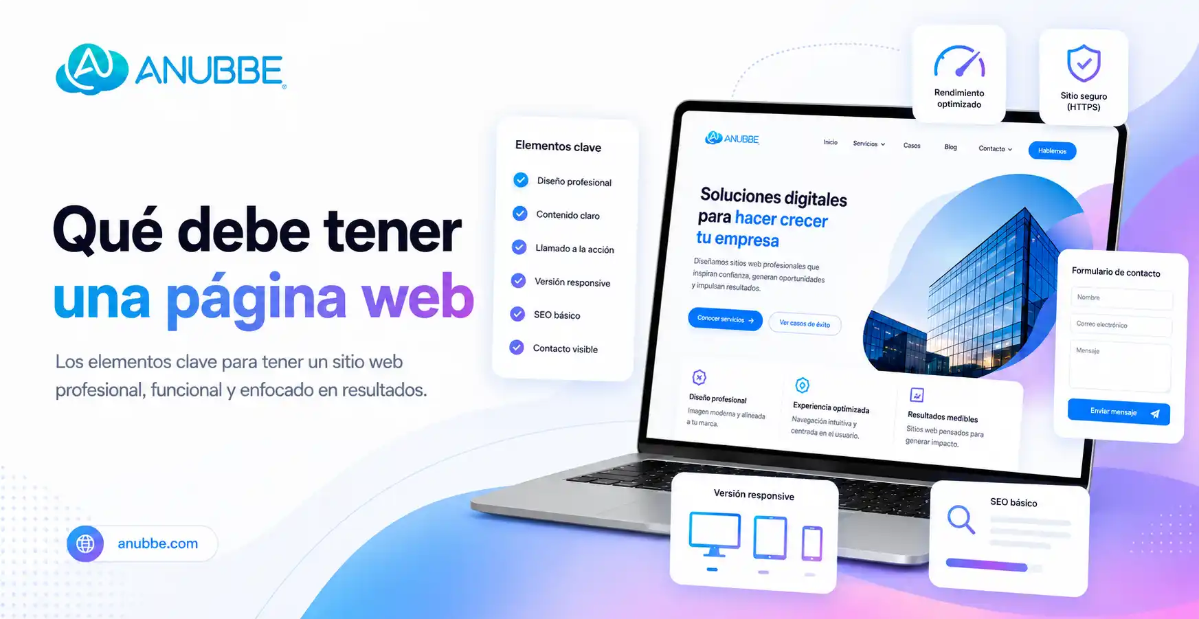 Qué debe tener una página web profesional para vender