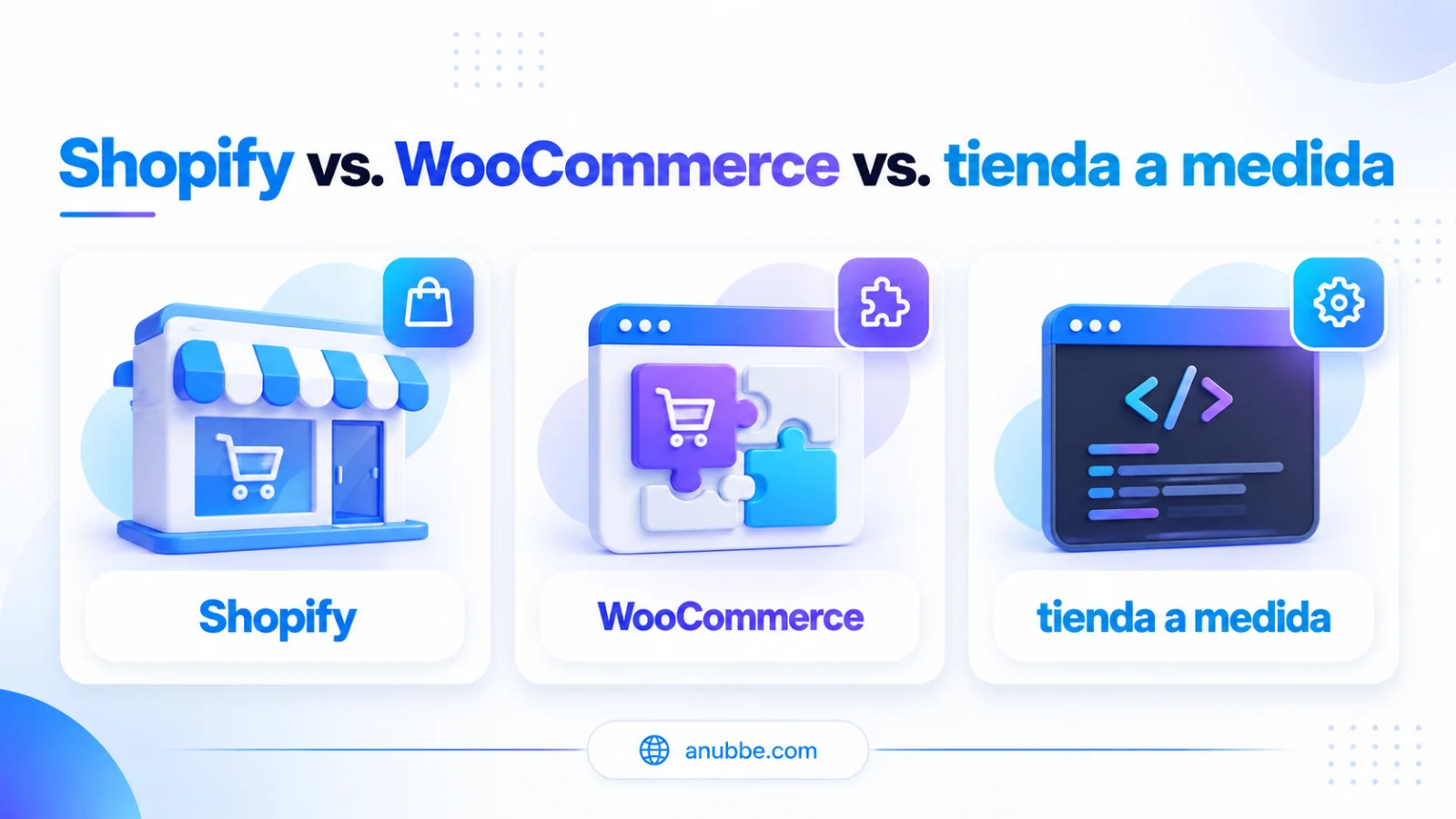 Shopify vs. WooCommerce vs. tienda a medida: guía